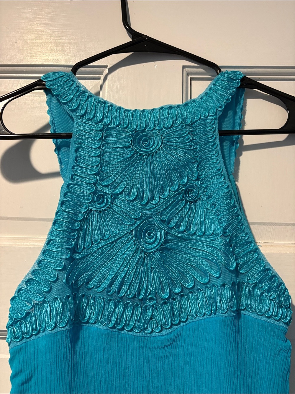 bebe Teal Crochet-Trim Sleeveless Camisole - Picture 4 of 4